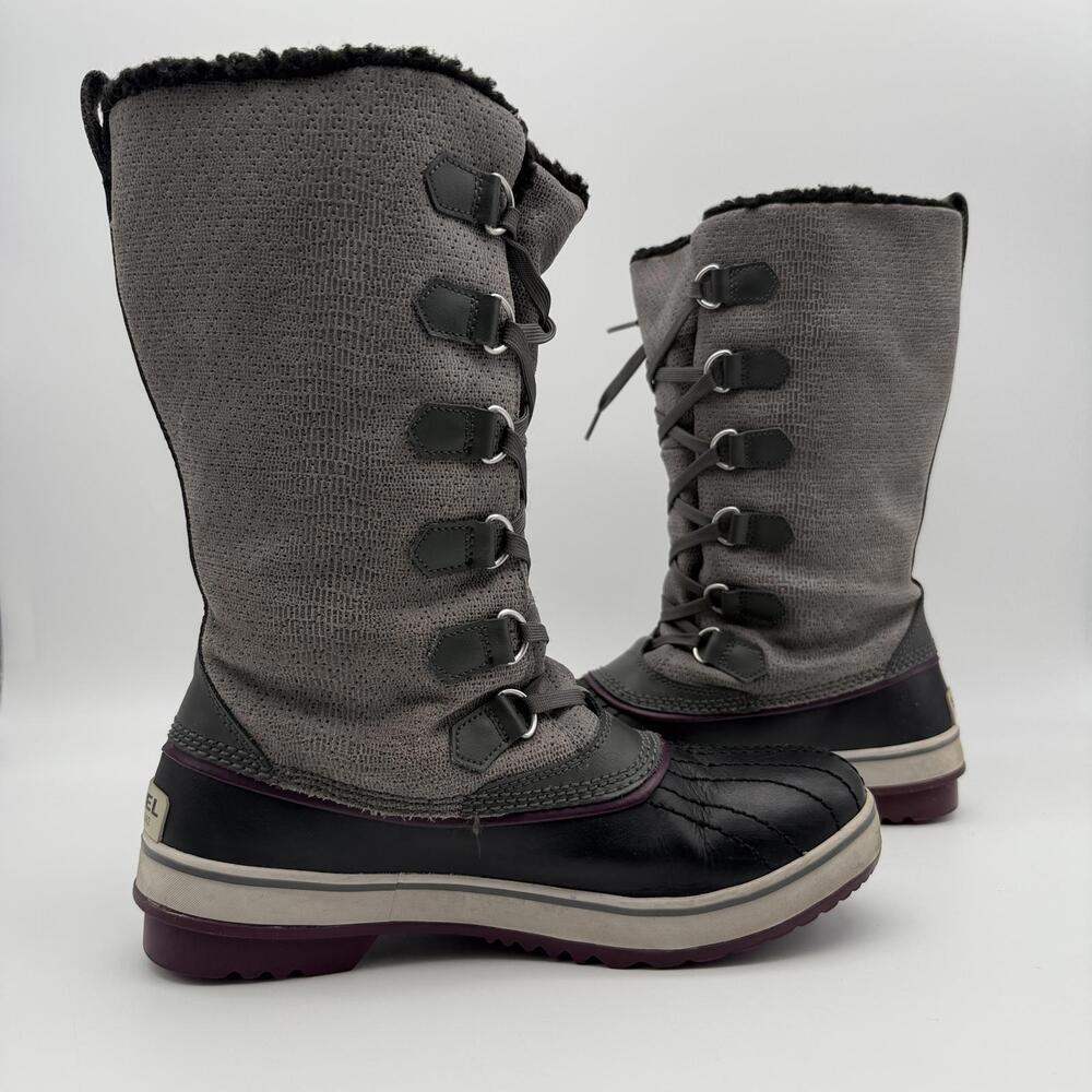 Sorel Tivoli Waterproof Winter Snow Boots Womens Gray Size 10 - Picture 7 of 11
